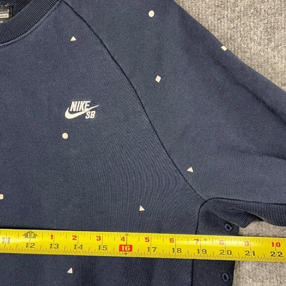 Nike SB Women's Polka Dot Sweatshirt Navy Blue SZ Large - Picture 8 of 9